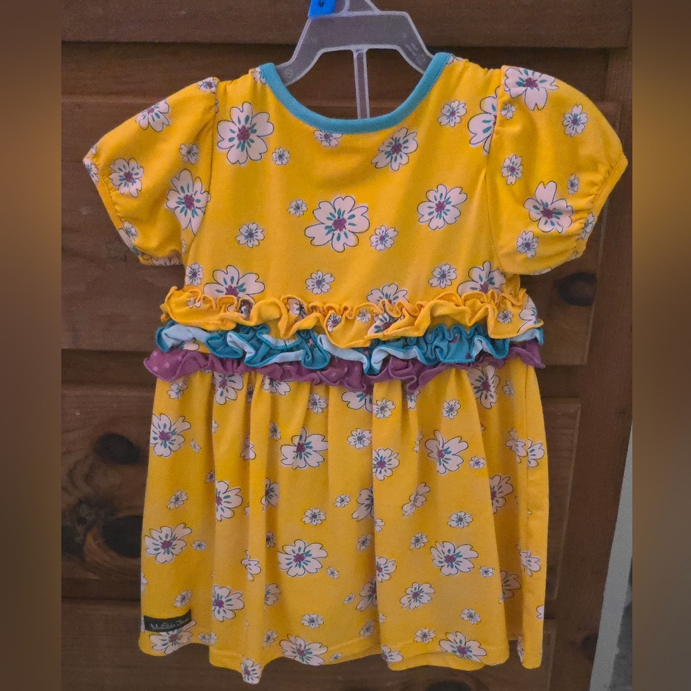(18-24M) Matilda Jane Yellow Floral Dress with Leggings NWT